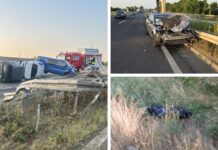 Kombijem probili metalnu ogradu na autocesti. Na oštećene dijelove naišao motociklist, pao i smrtno stradao