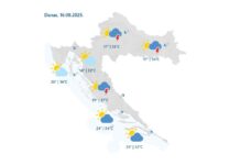 Sunčano i vrlo vruće, poslijepodne mjestimični pljuskovi
