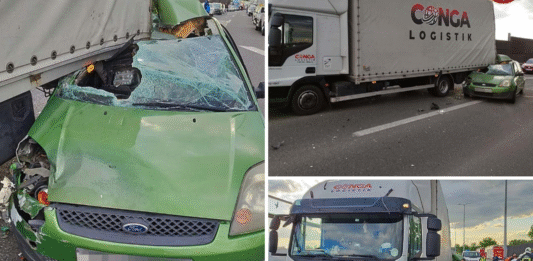 Policija objavila detalje; Automobil udario u zaustavljeni kamion, dvoje ozlijeđenih