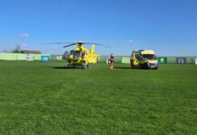 Teška prometna nesreća u Vrbanji: Ozlijeđena osoba helikopterom prevezena u KBC Osijek
