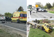 Prometna nesreća u Samatovcima, sudar osobnog automobila i vučne službe