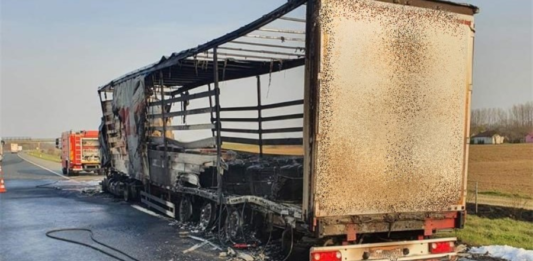 Planuo kamion na autocesti A3: Vatra progutala teret i stražnji dio vozila