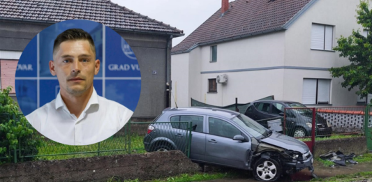 Pijani vukovarski vijećnik automobilom udario u ogradu obiteljske kuće