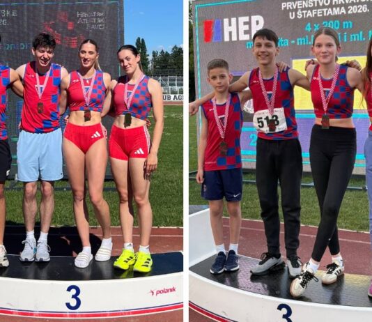 Dvije bronce za AK Slavonija-Žito na Prvenstvu Hrvatske u štafetama