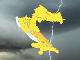 Upaljen žuti meteoalarm: Stižu grmljavinsko nevrijeme i jaki udari vjetra