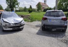 Sudar dva automobila usporio promet, očevid još traje