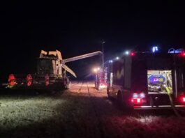 Požar kombajna tijekom žetve gasilo osam vatrogasaca