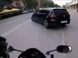 Video iz Osijeka: Golf prvo ugrozio motociklista, zatim prešao četiri pune linije