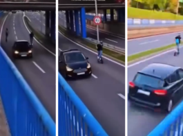 Policija pronašla mladiće sa snimke: romobilom pretjecali automobil u podvožnjaku