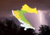 Za istok Hrvatske od sutra poslijepodne upaljen žuti meteoalarm: Mogući izraženiji pljuskovi i grmljavina