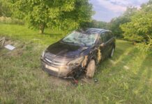 Policija objavila detalje: Automobil sletio s ceste, udario u znak i završio na krovu, vozač ozlijeđen