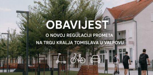 Nova regulacija na valpovačkom trgu: zabrana prometovanja svim vozilima, uključujući bicikle i romobile