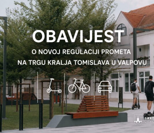 Nova regulacija na valpovačkom trgu: zabrana prometovanja svim vozilima, uključujući bicikle i romobile