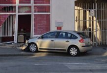 Ukradenim automobilom zabio se u izlog osiguravajuće kuće, u tijeku kriminalističko istraživanje