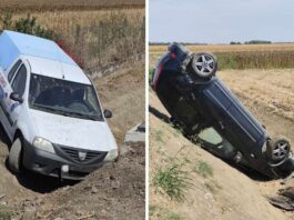 Dvije osobe ozlijeđene u sudaru u Baranji, automobil završio na krovu