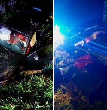 Vozilo sletjelo s ceste i počelo se dimiti, jedna osoba ozlijeđena